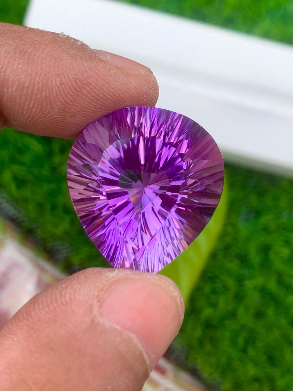 Trillion Cut Natural Amethyst Loose Gemstone: Royal Purple, 38.90 CT