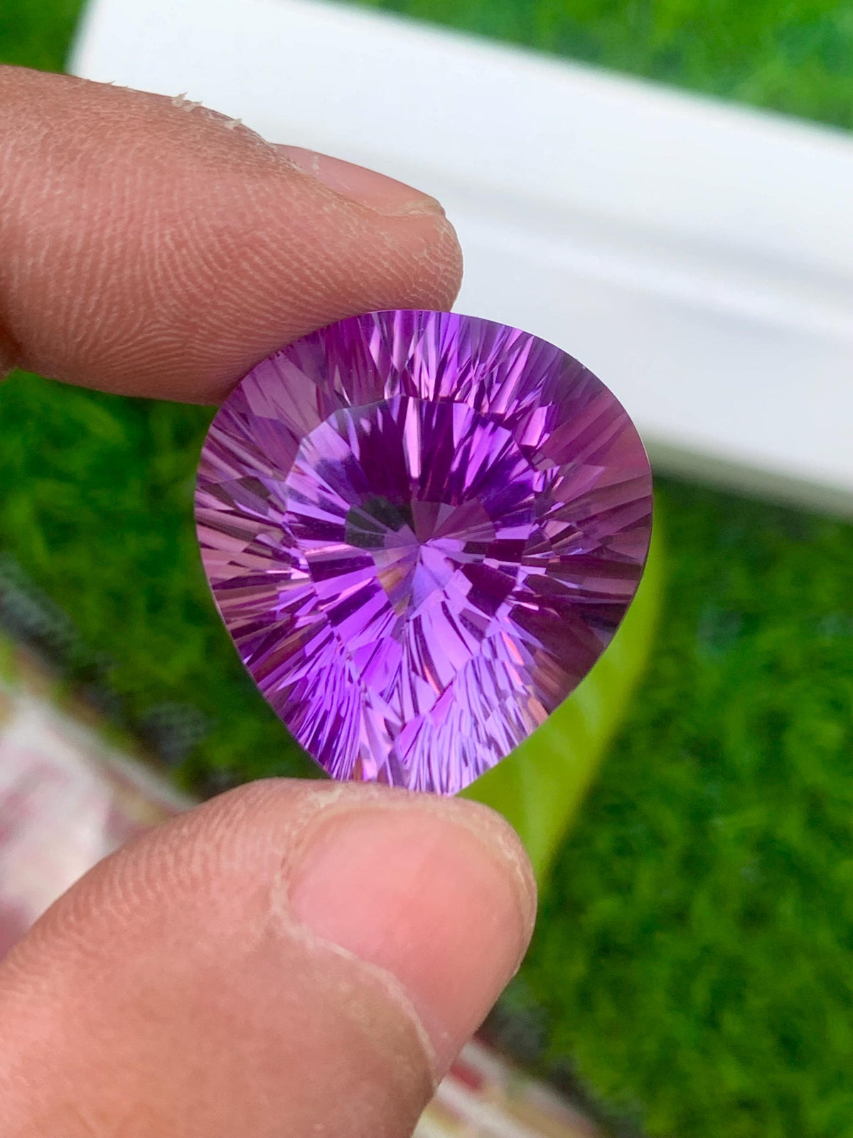 Trillion Cut Natural Amethyst Loose Gemstone: Royal Purple, 38.90 CT