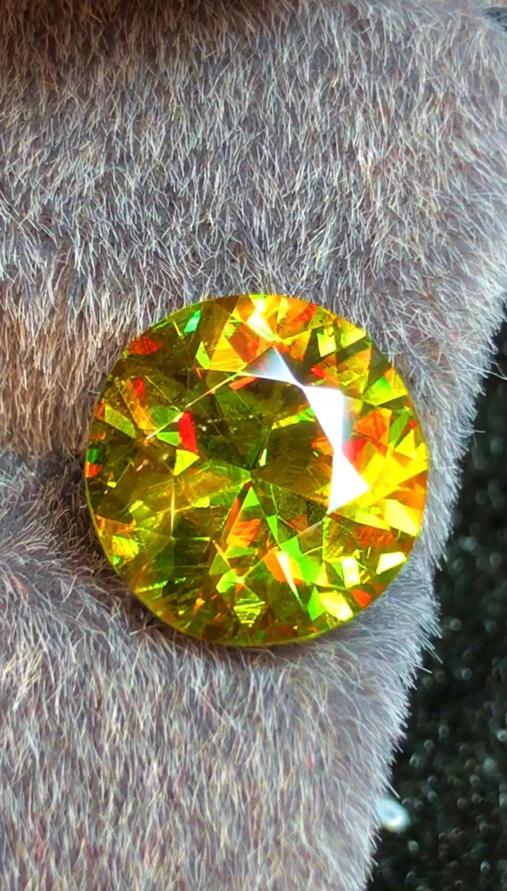 Green Sphene 3.50 ct Round Cut Green Gemstone from Skardu Pakistan