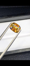 2.70 CT Cushion Cut Sphene Gemstone: Yellow/Red/Orange Titanite