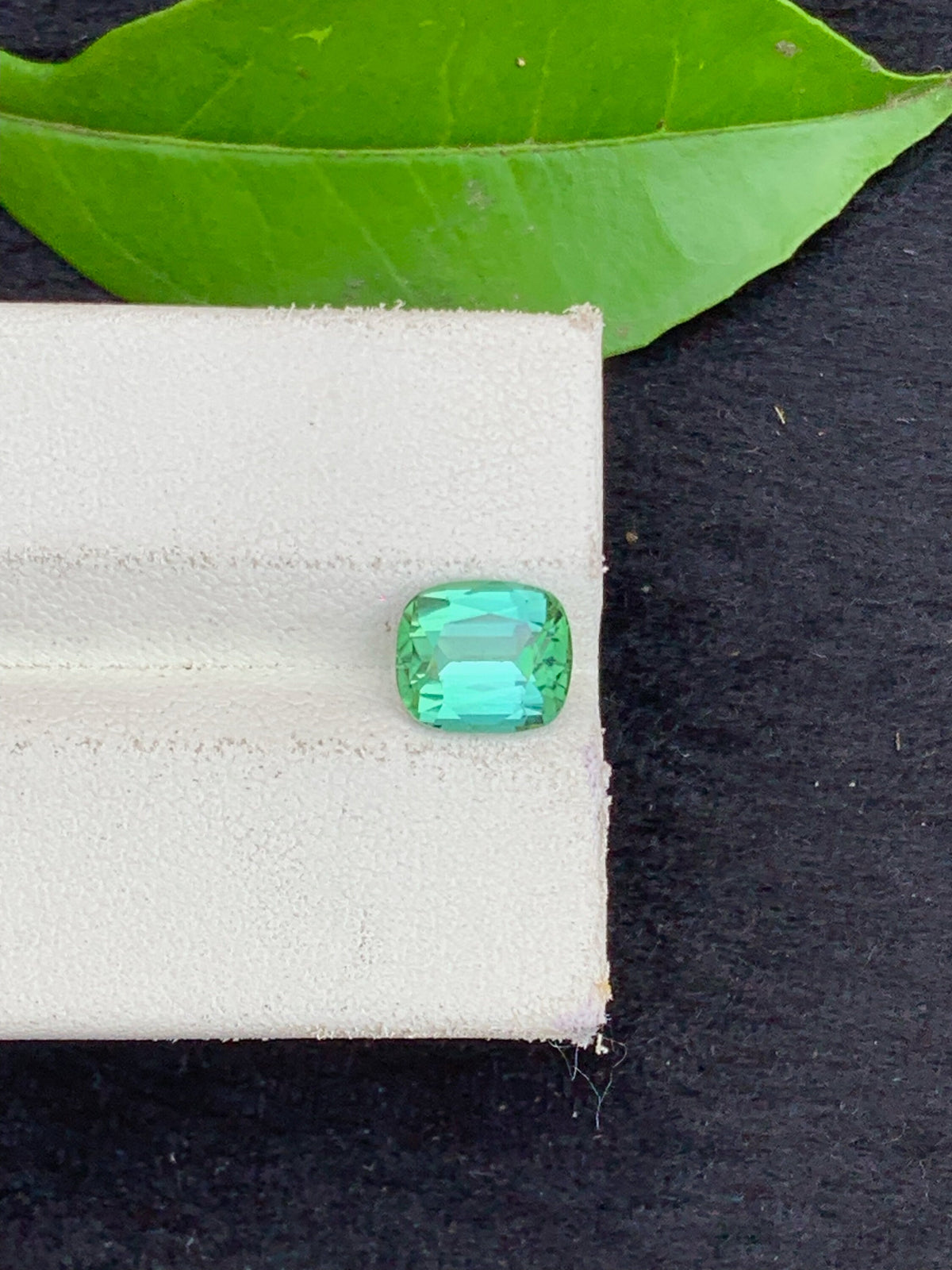 Cushion Cut Bluish Green Tourmaline Gemstone: 2.00 Carat, Afghanistan Origin