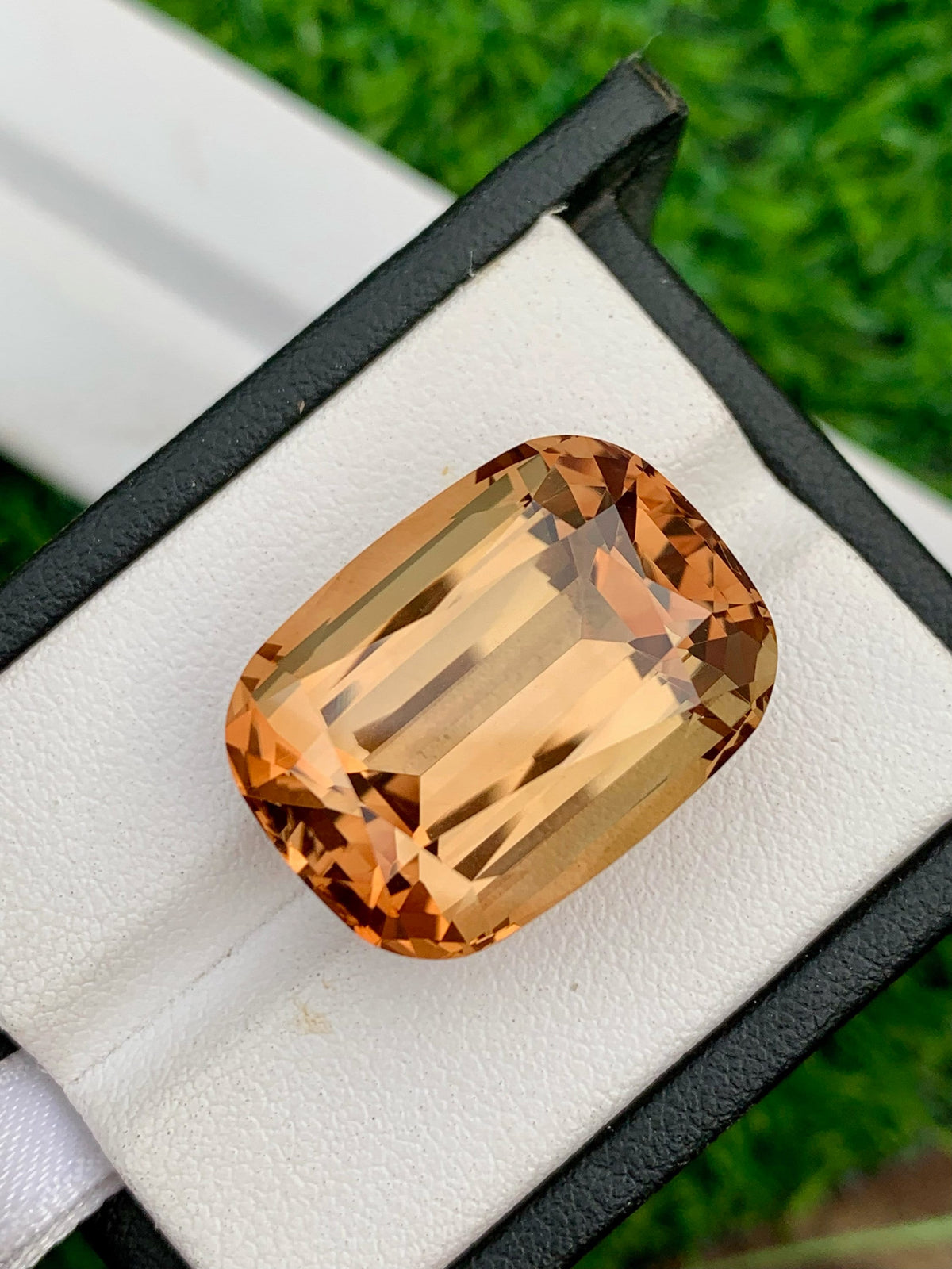 40.85 Carat Champagne Topaz Gemstone: Cushion Cut Natural Stone From Brazil