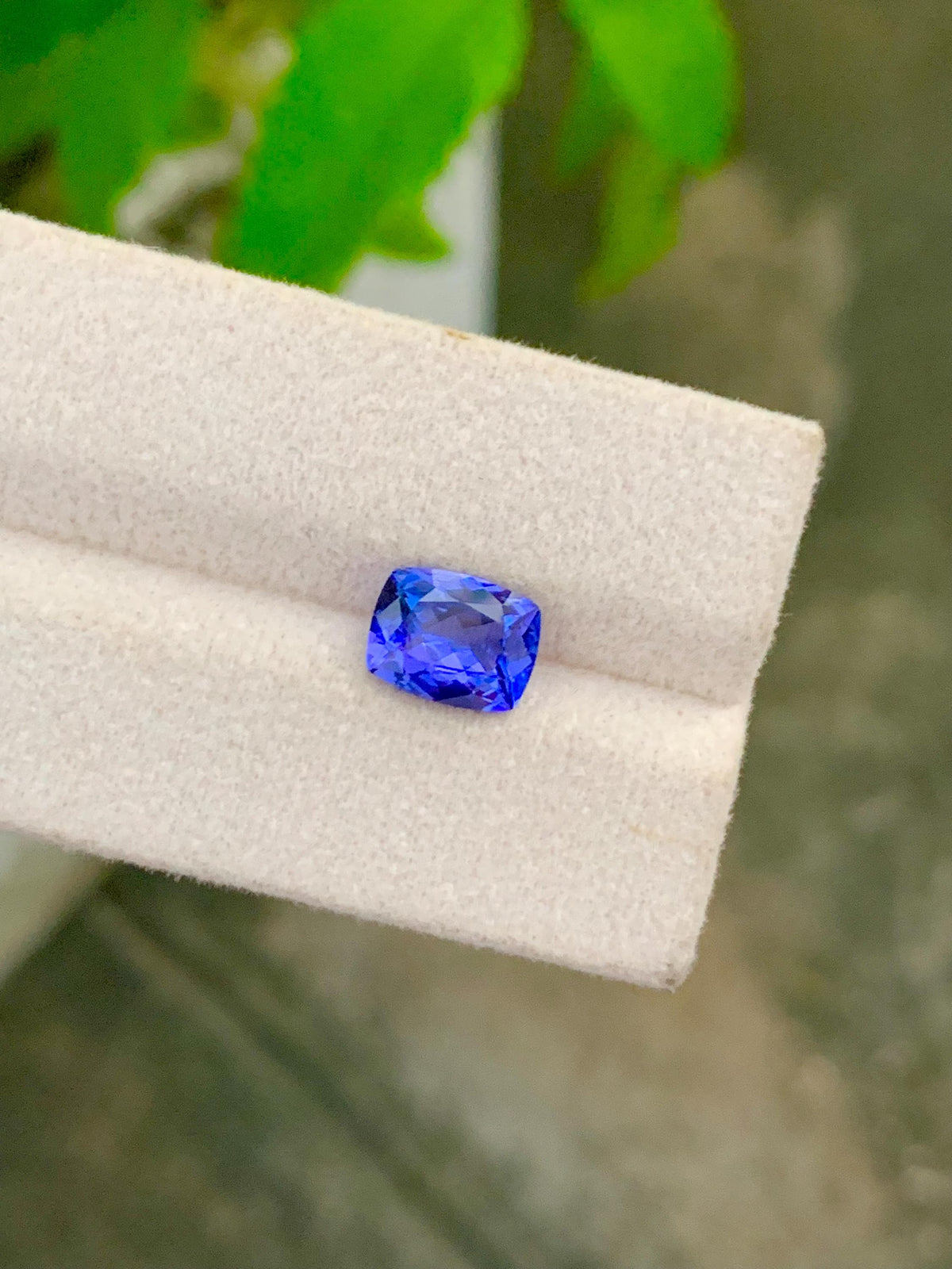 Natural Tanzanite Gemstone: 2.02 Carat Cushion Cut, December Birthstone
