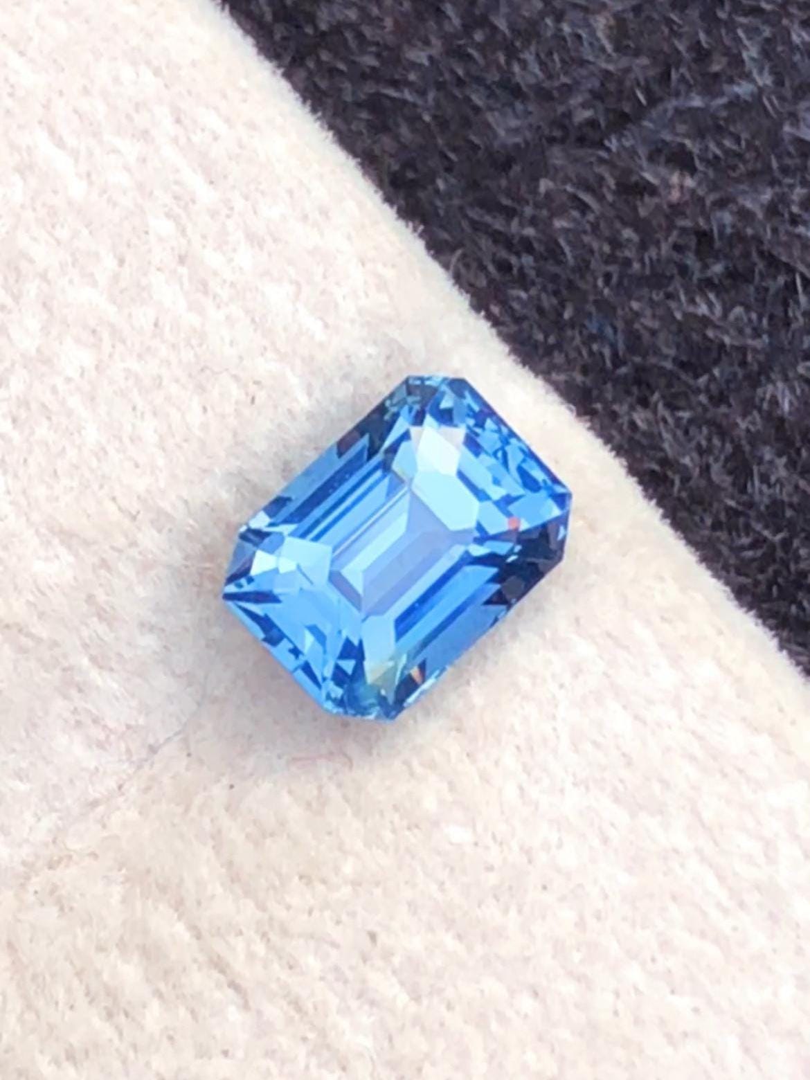 Cobalt Spinel 1.61 ct Emerald Cut Tanzanian – Vivid Blue Certified Gemstone
