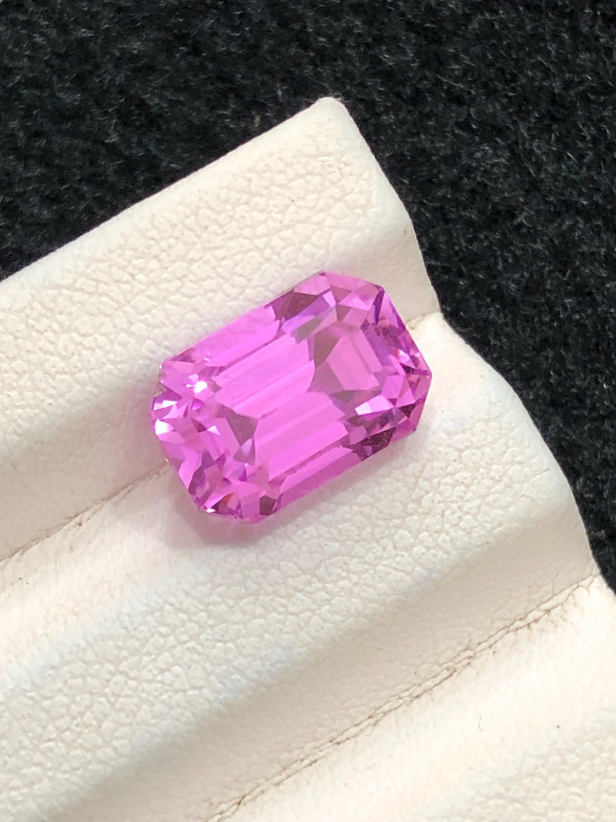 Pink Kunzite 5.90ct Emerald Cut Gemstone from Afghanistan – Sparkling Pastel Pink Collector’s Gem