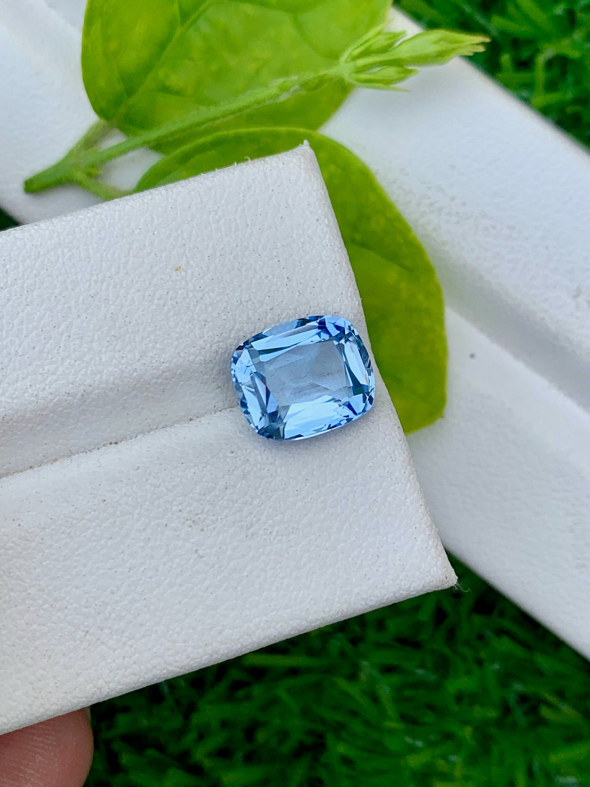Natural Santa Maria Aquamarine Gemstone: 2.80 CT Flawless Cushion Cut