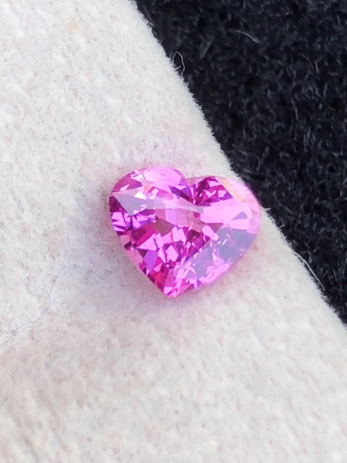 Pink Sapphire 1.07ct Heart Cut Madagascar Certified No-Heat