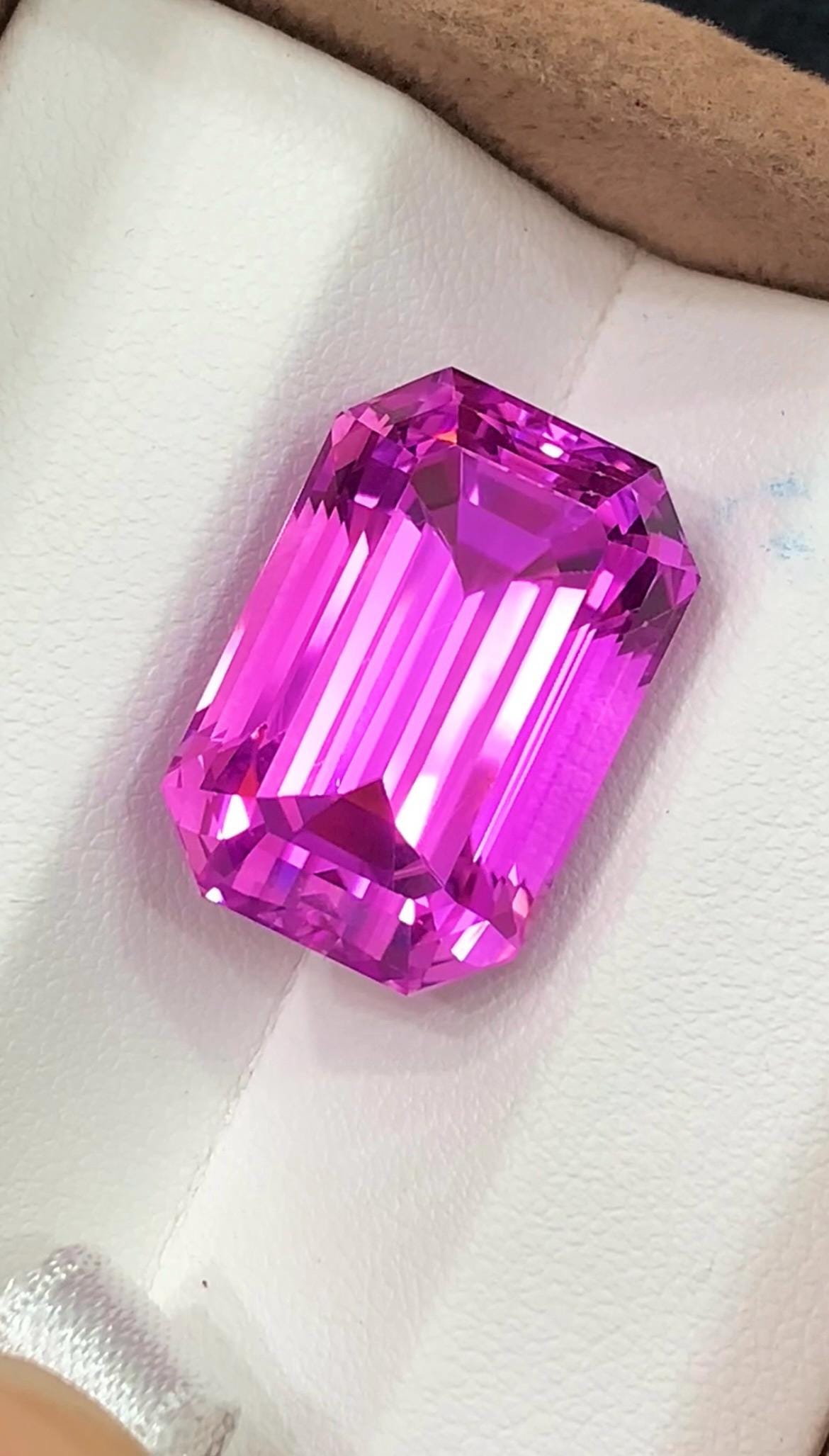 Pink Kunzite 35.40 Carat Emerald Cut Loose Gemstone from Afghanistan