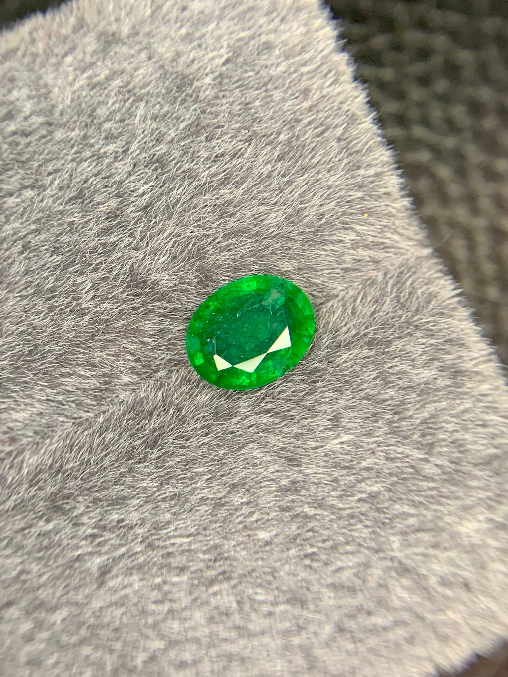 Zambia Emerald Gemstone: Oval Cut, Natural Green Emerald, 2.92 CT