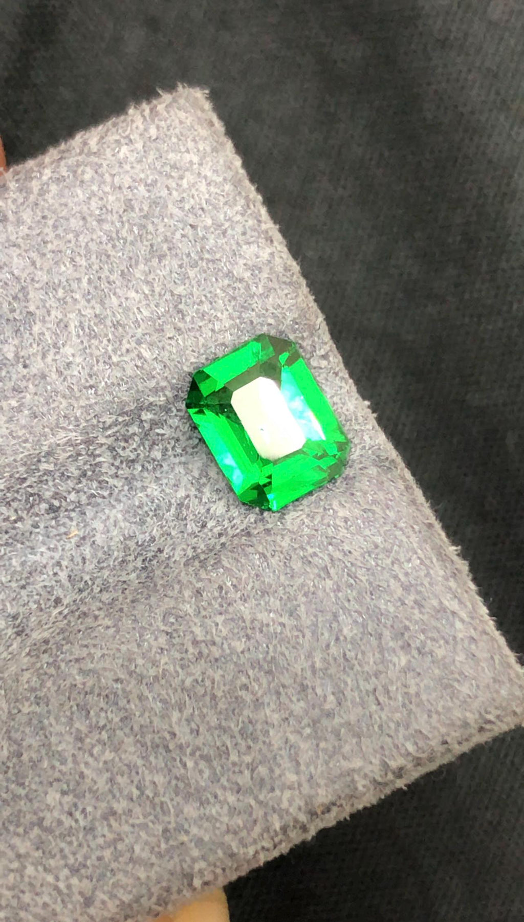 Tsavorite Garnet 1.1ct Emerald Cut Green Gemstone Tanzania Clean Bright Stone