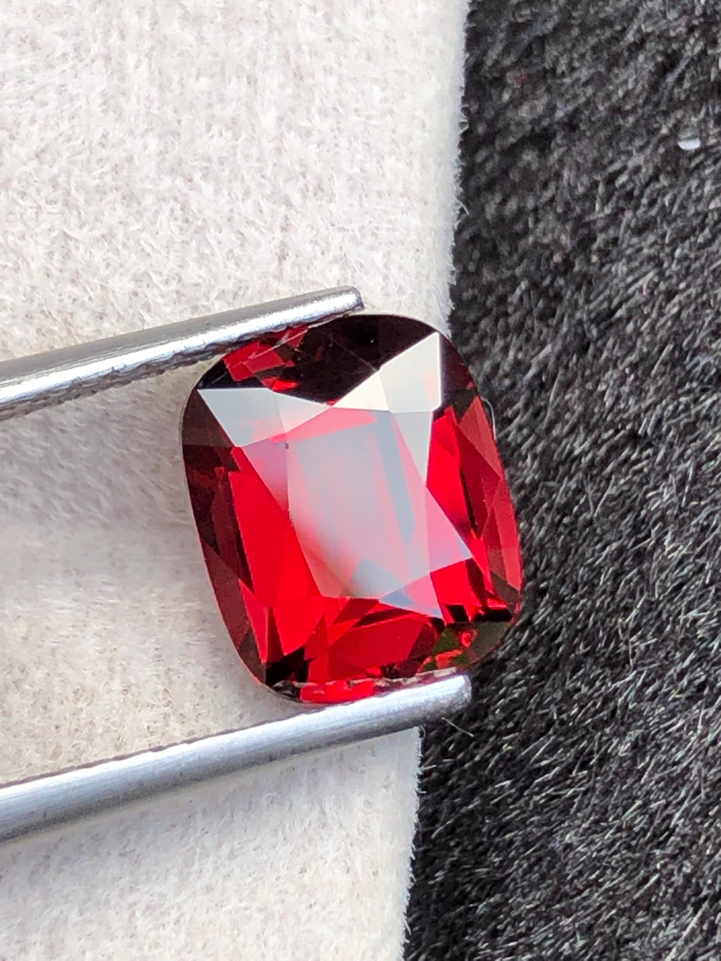 Rhodolite Garnet 3.13ct Cushion Cut Raspberry Pink from Tanzania