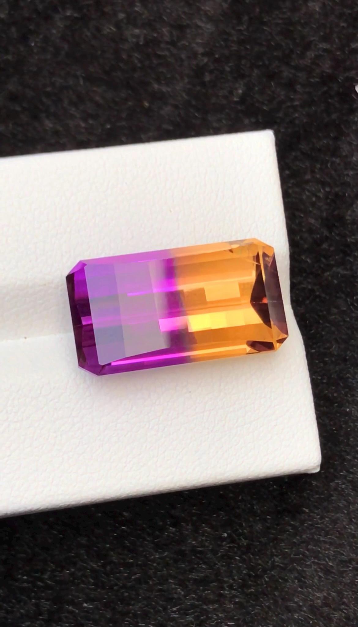 Ametrine 14.50 Carat Pixel Cut Loose Gemstone – from Brazil