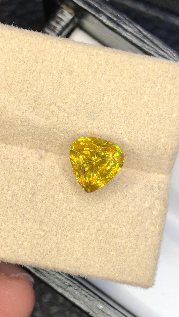 2.50 CT Greenish Yellow Sphene Gemstone: August Birthstone
