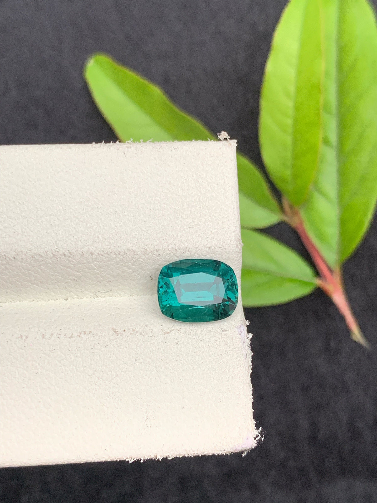 Sky Blue Tourmaline Gemstone: 2.15 Carat Cushion Cut, Afghanistan Origin