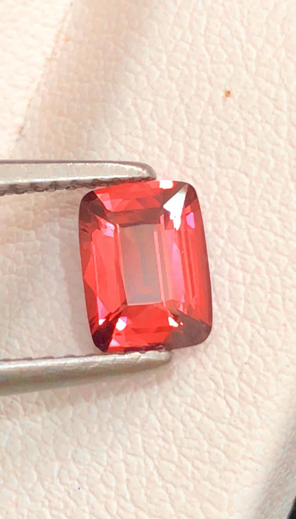 Vivid Padparadscha Sapphire 1.09 ct Cushion Cut , Certified Vivid Orange-Pink