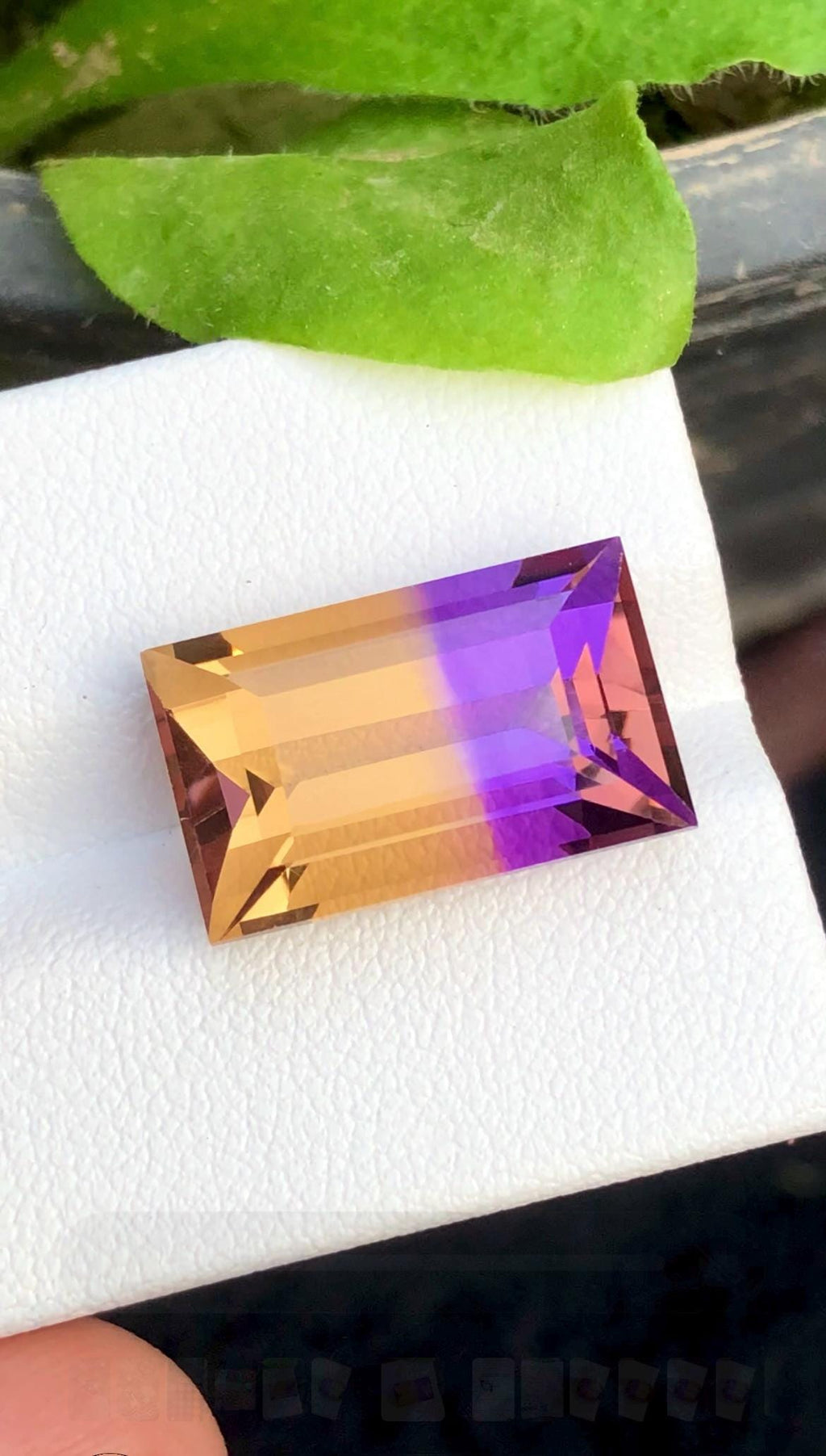 Ametrine 11ct Baguette Rectangular Cut From Brazil