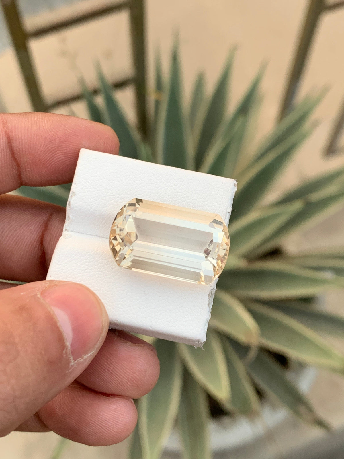 29.80 CT Emerald Cut Yellowish Orange Topaz Loose Gemstone
