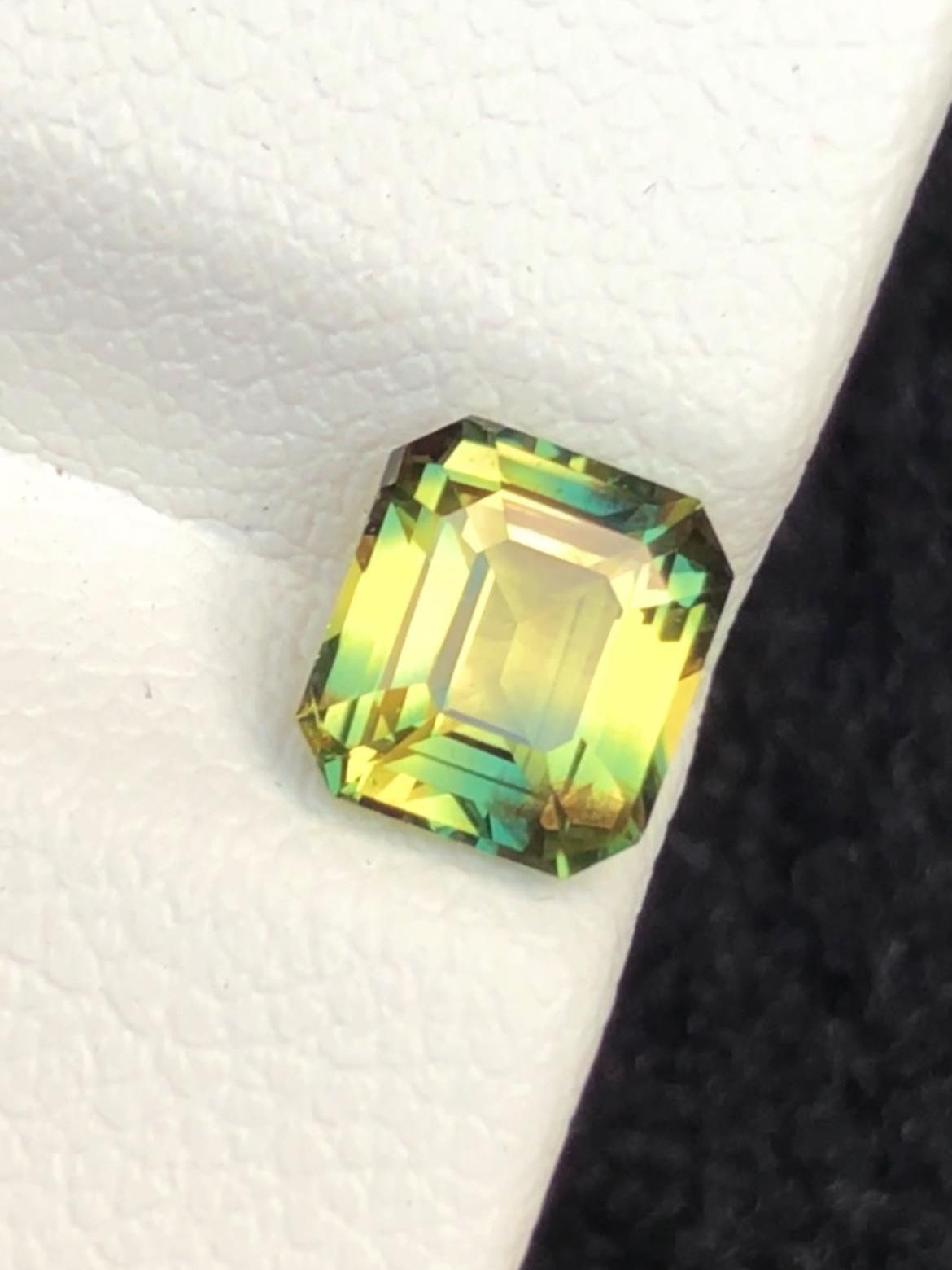 Green Sapphire 1.27ct Octagonal Cut Madagascar No-Heat Certified