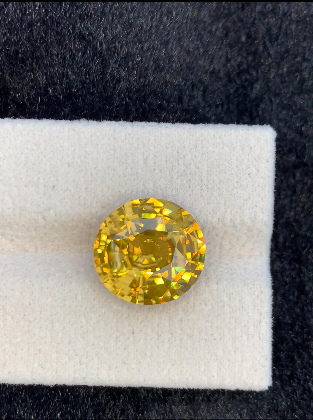 Yellow Zircon 11.00ct Oval Cut Gemstone from Sri Lanka