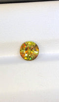 Natural Sphene Gemstone: Round Cut, Loose Titanite, 1.35 CT
