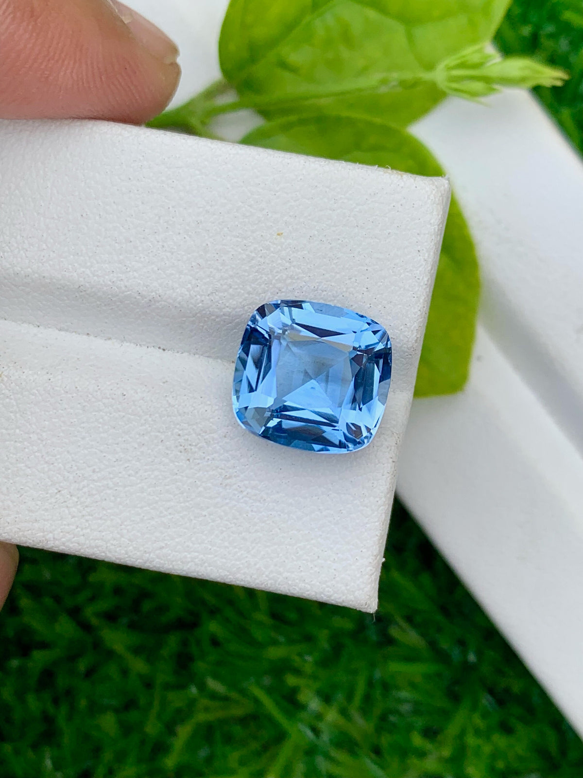 Santa Maria Aquamarine Gemstone: 5.60 CT Cushion Cut Stone From Brazil