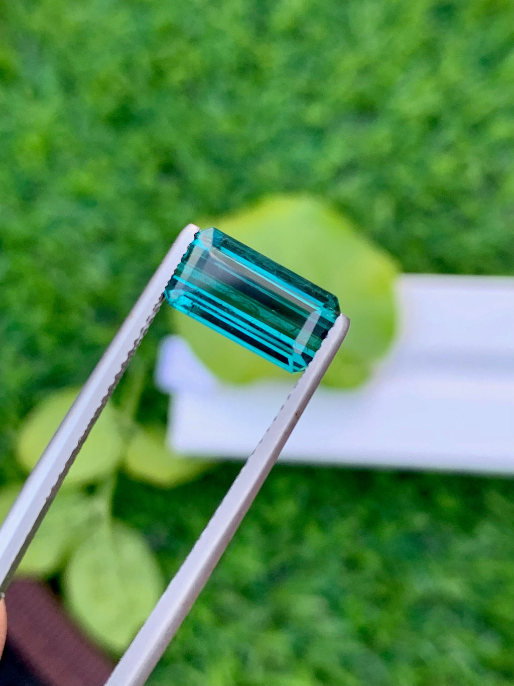 Emerald Cut Indicolite Tourmaline Gemstone, 3.00 CT, VVS Clarity