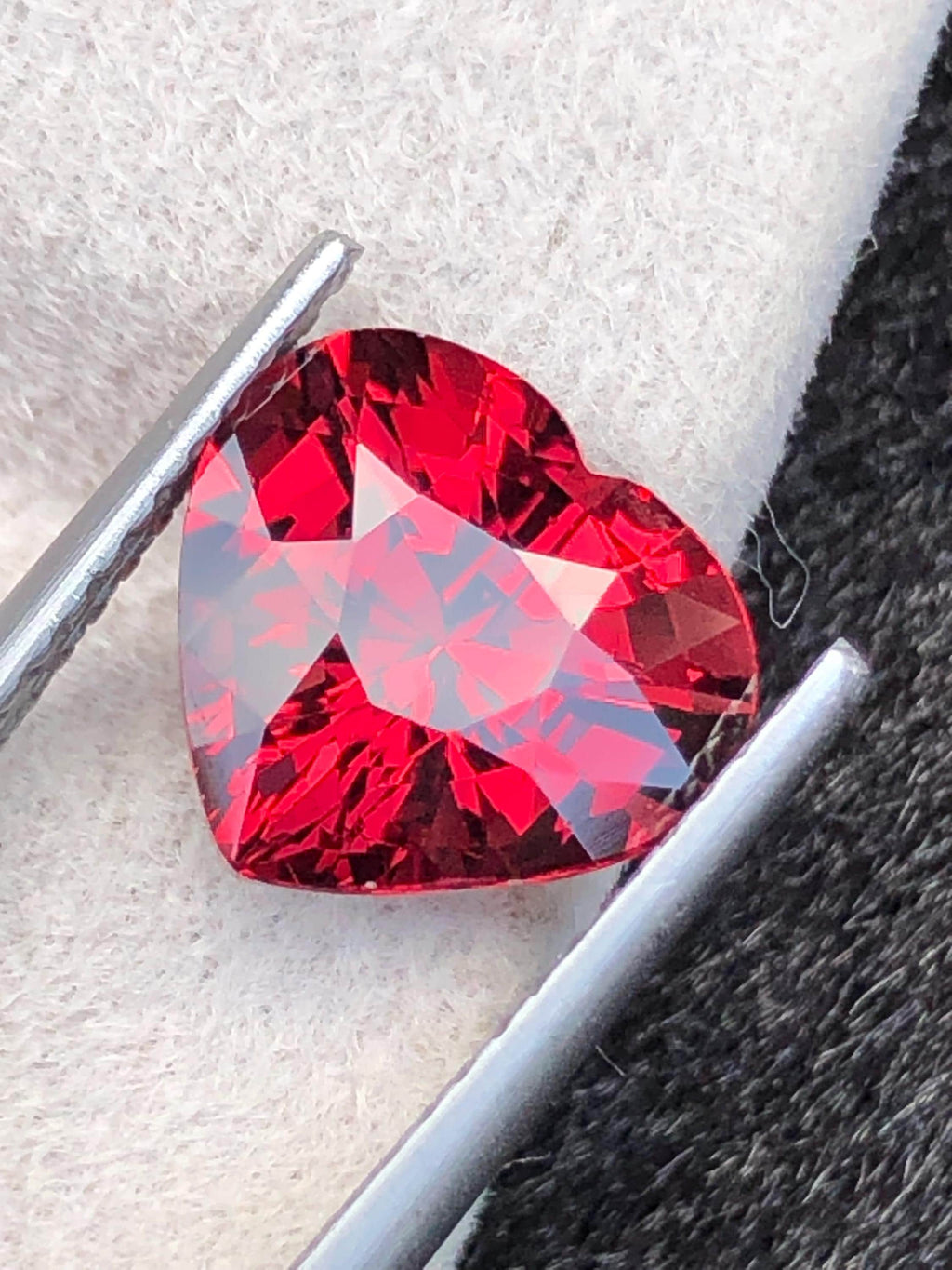 Rhodolite Garnet 3.18ct Heart Cut Vibrant Reddish Gemstone from Tanzania