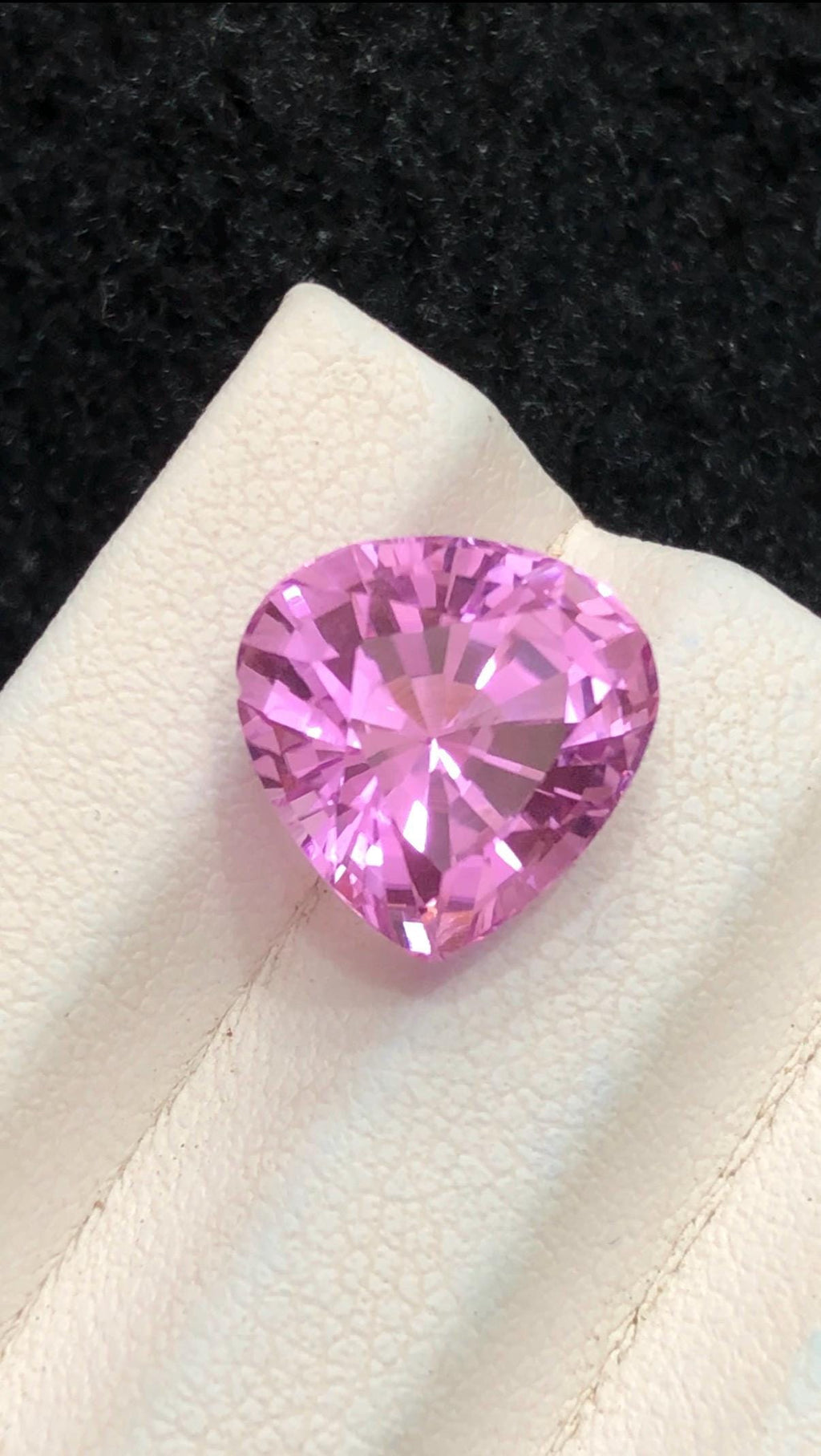 Pink Kunzite 6.25ct Brilliant Trillion Cut Gemstone from Afghanistan – Vivid Sparkling Collector’s Gem