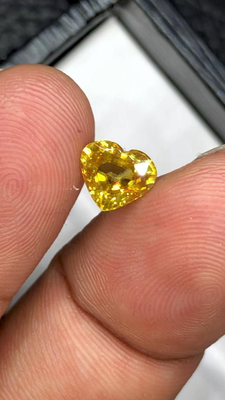 Heart Sphene Gemstone: 1.25 CT Faceted Titanite, Himalayan Origin