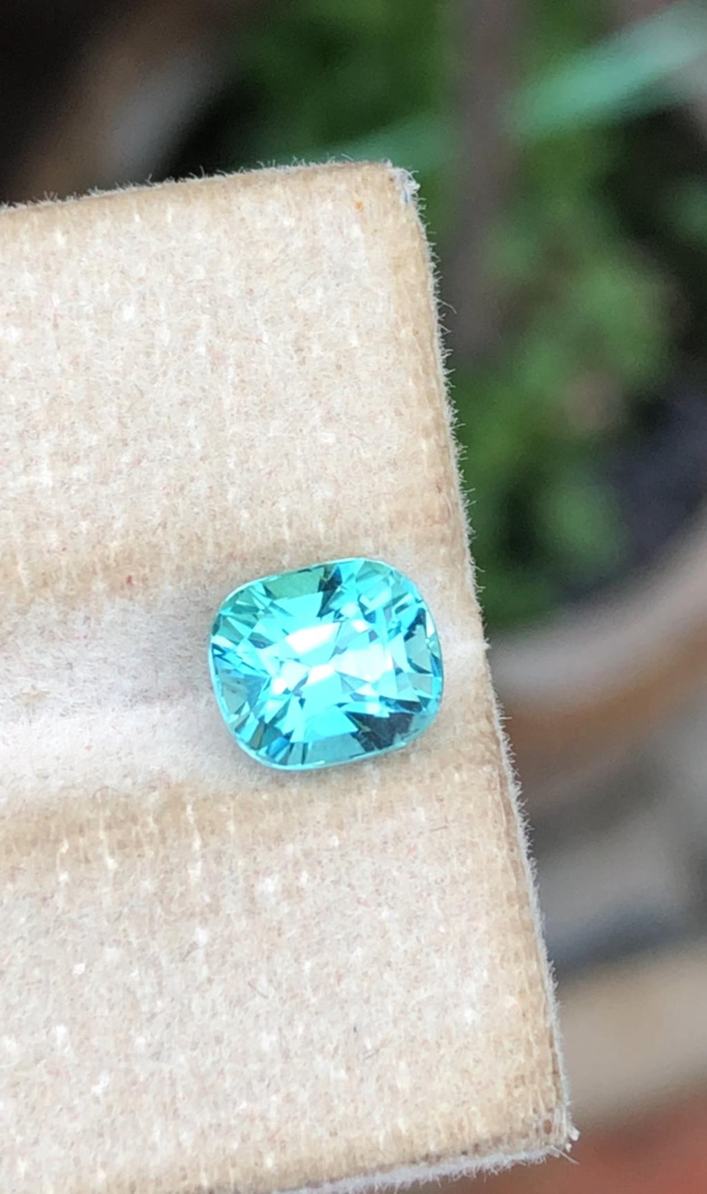 Pure Lagoon Color Tourmaline Cushion Cut – 1.95 Carat from Afghanistan