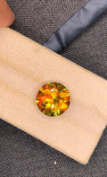 7.95 CT Round Cut Sphene Gemstone: Natural Titanite Stone