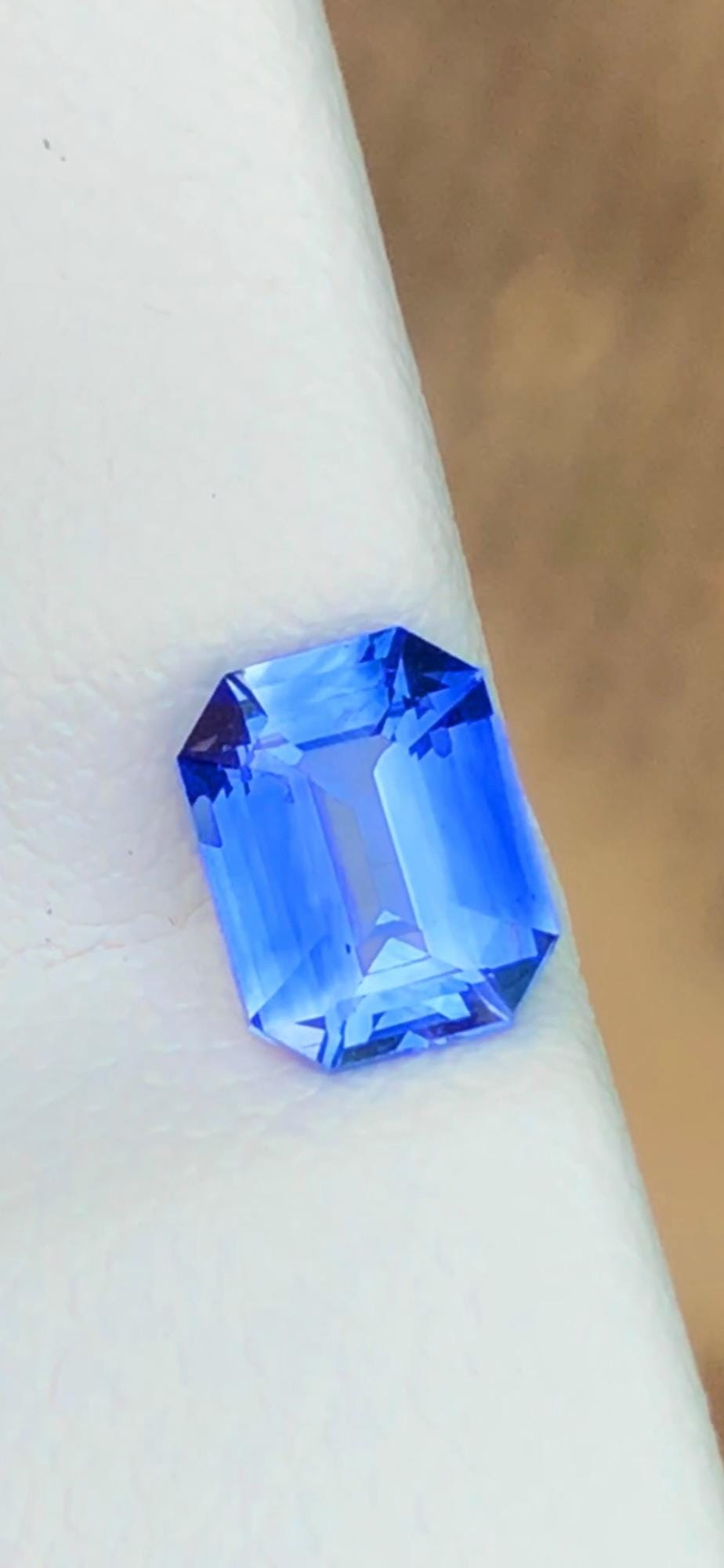 Royal Blue Sapphire 1.12ct Emerald-Octagonal Cut – Madagascar