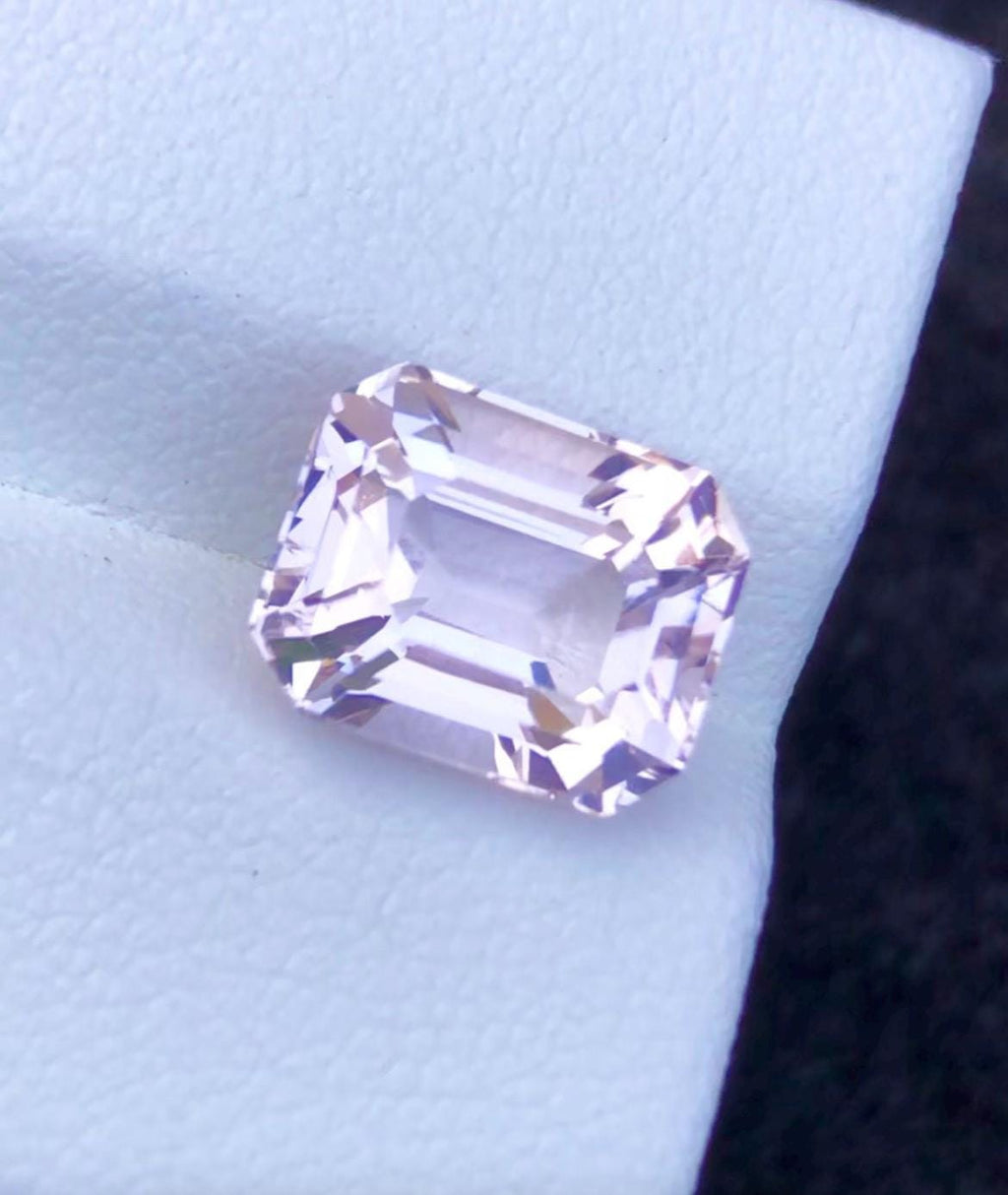 Pink Morganite 4.15ct Emerald Cut Loose Gemstone – Skardu Pakistan