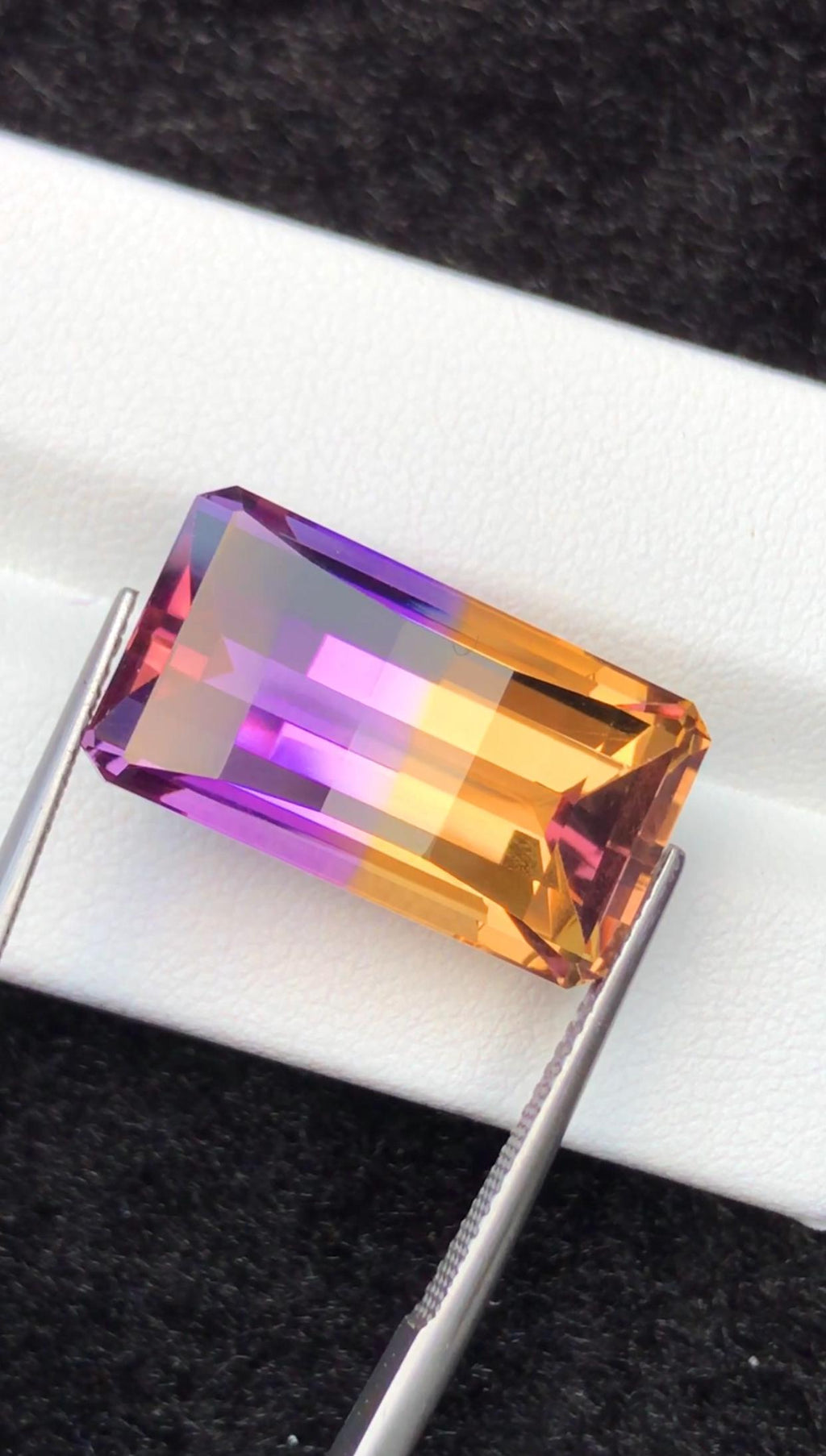 Ametrine 18.55 Carat Pixel Cut Loose Gemstone – from Brazil