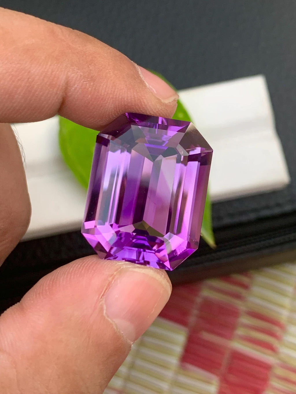 Cushion Cut Amethyst Gemstone: Natural Purple Loose Gem (40.85 Carats)