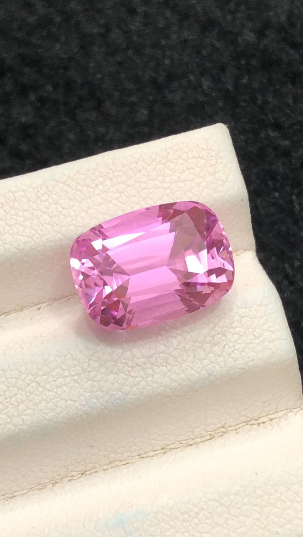Pink Kunzite 7.40ct Cushion Cut Gemstone from Afghanistan – Sparkling Blush Pink Collector’s Gem