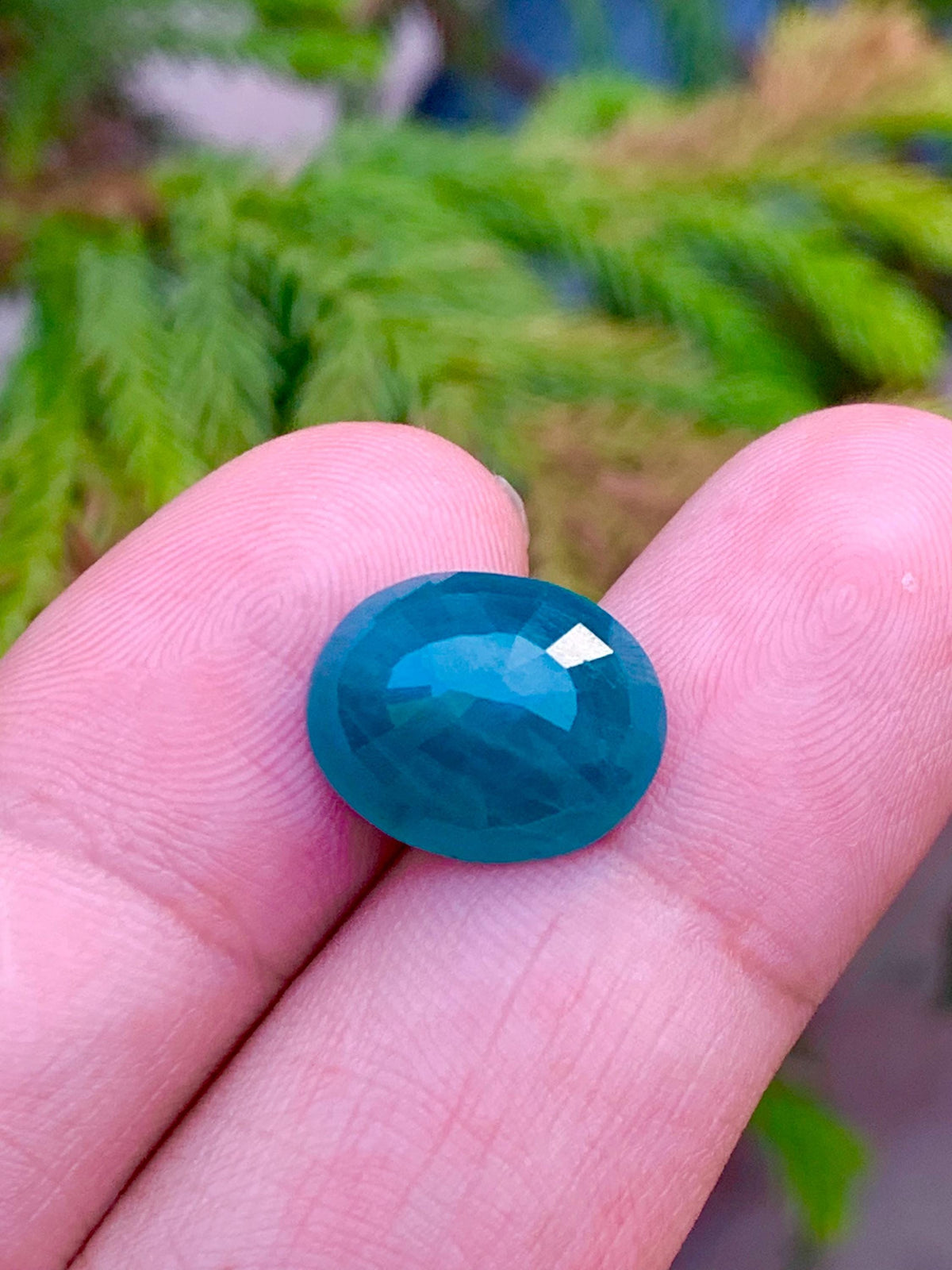 Grandidierite Cabochon: 9.30 CT Bluish Green Gemstone from Madagascar