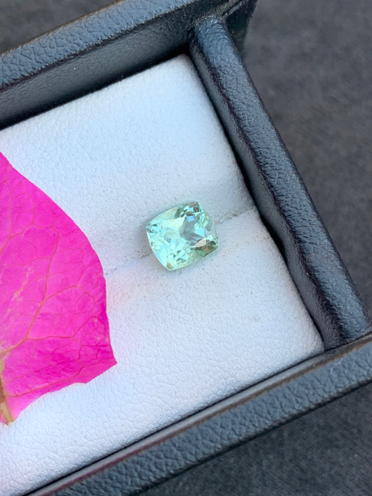 Cushion Cut Green Tourmaline Gemstone: 1.40 Carats, Afghanistan Origin