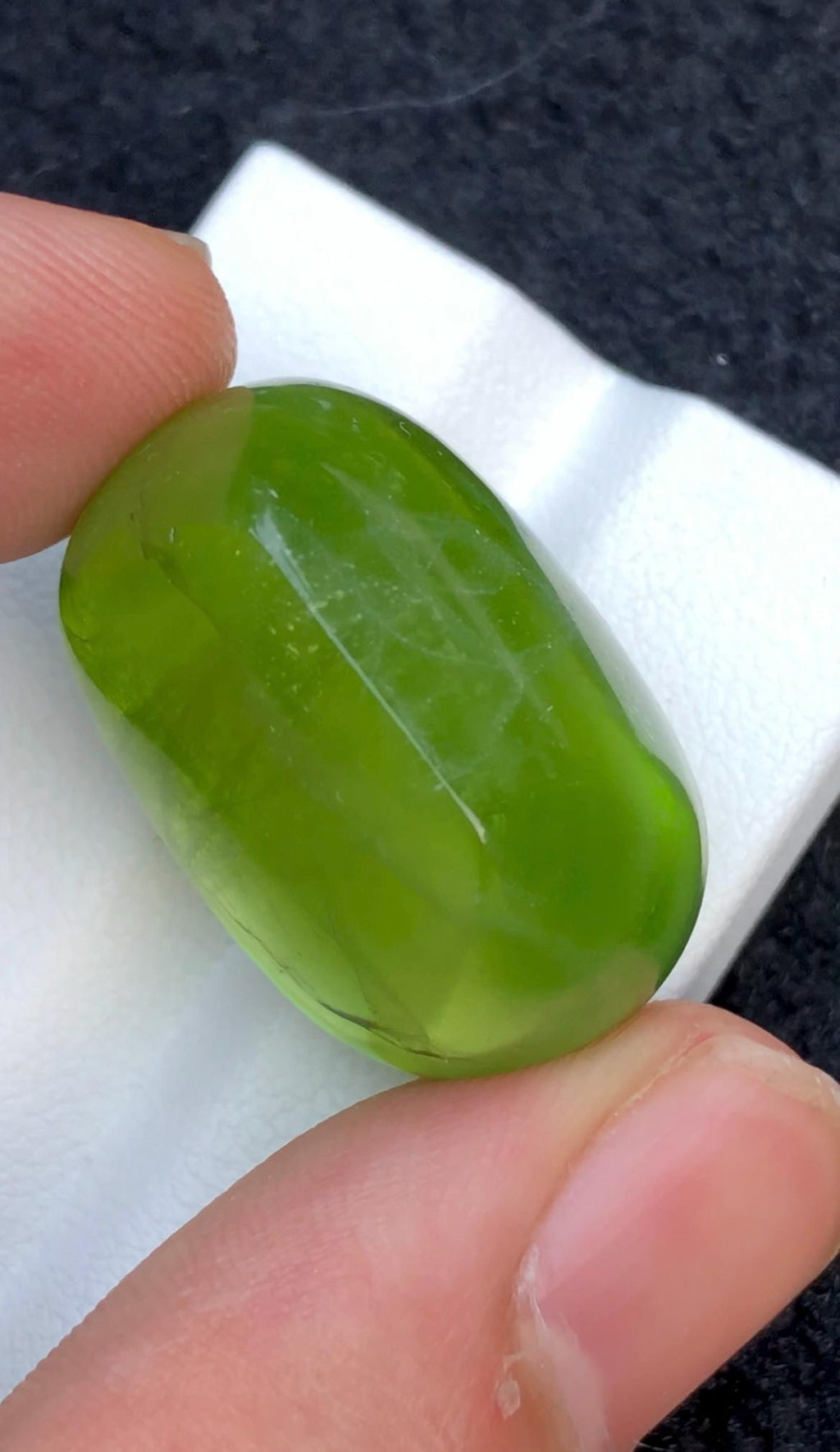 Green Peridot 66.10 ct Cabochon Gemstone from Pakistan