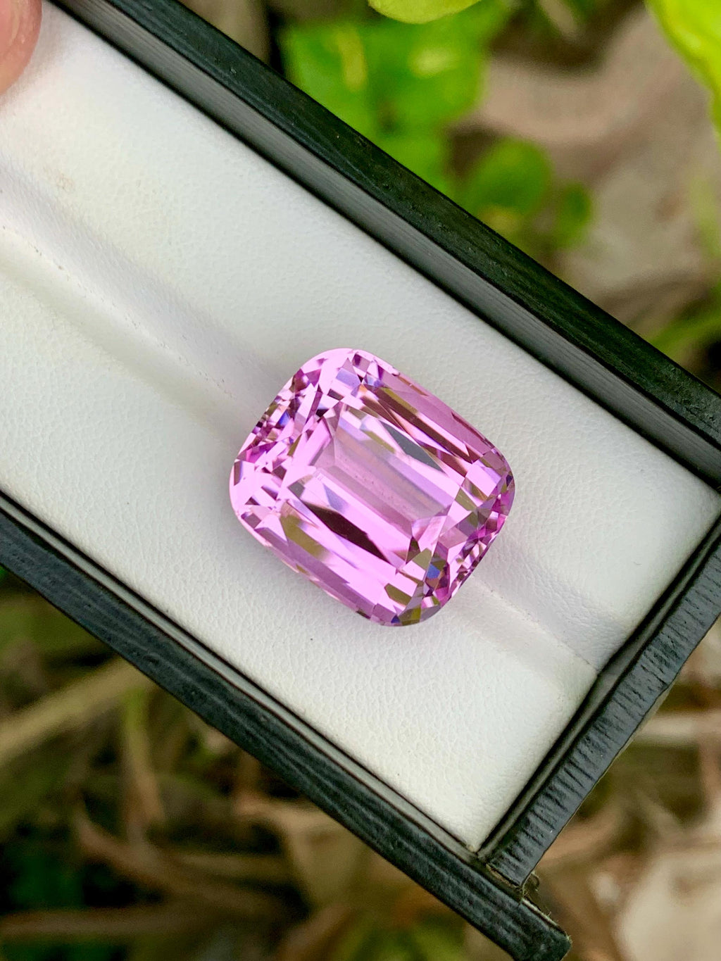 Deep Pink Kunzite Gemstone: 42.55 CT Cushion Cut, Afghanistan Origin