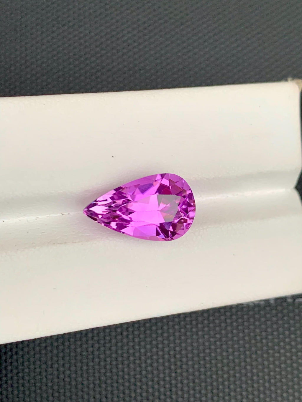 Deep Pink Kunzite Gemstone: Faceted Pear Cut, October Birthstone, 11.67 CT