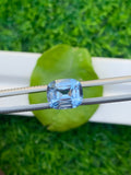 Santa Maria Aquamarine Gemstone: 3.85 CT Deep Blue Cushion Cut