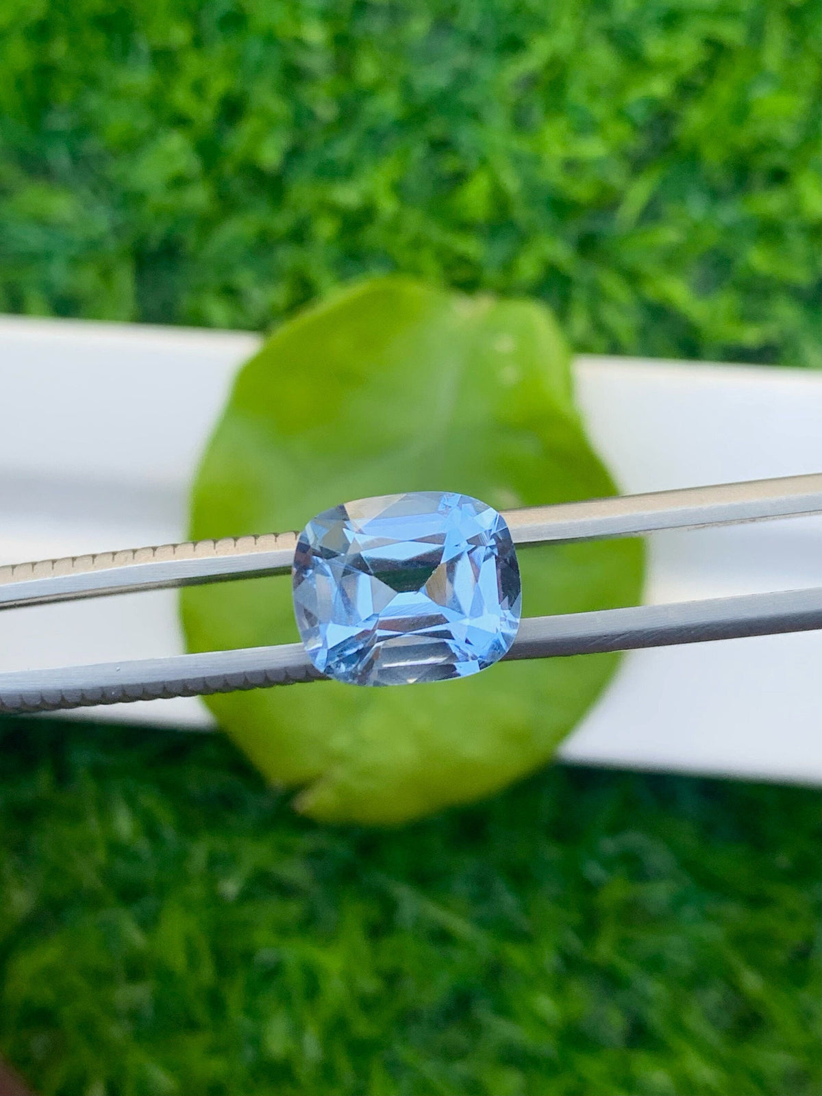 Santa Maria Aquamarine Gemstone: 3.85 CT Deep Blue Cushion Cut