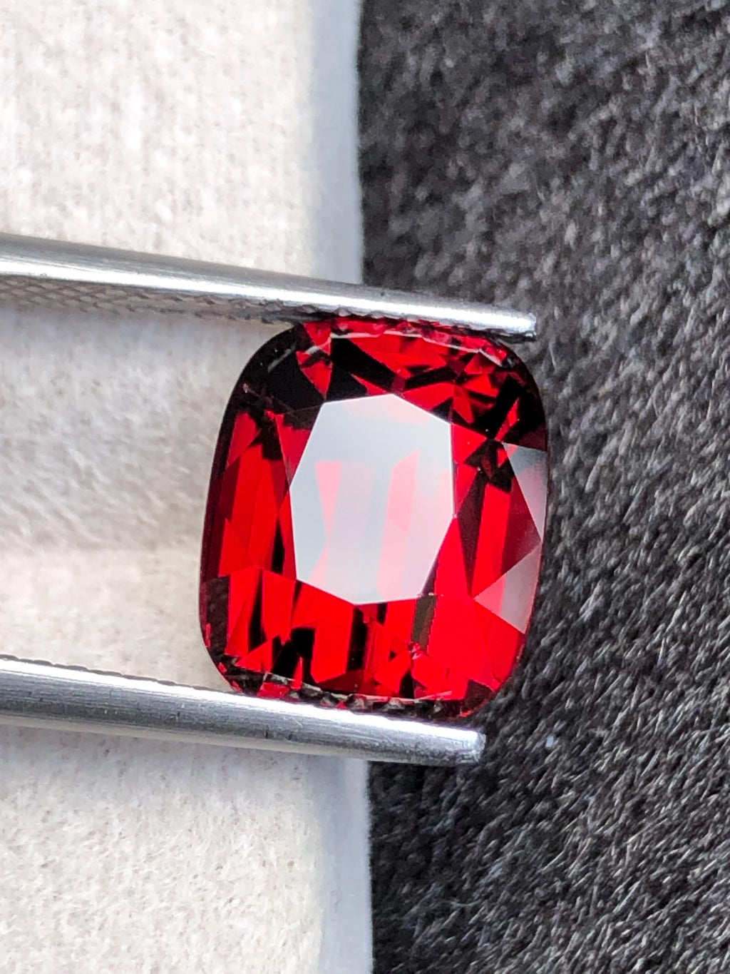 Rhodolite Garnet 5.86ct Cushion Cut Vibrant Reddish Gemstone from Tanzania