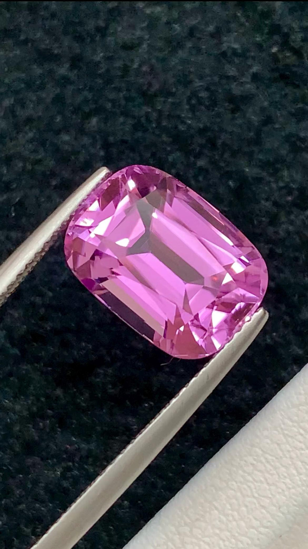 Pink Kunzite 7.05ct Cushion Cut – Elegant Elongated Afghan Gemstone