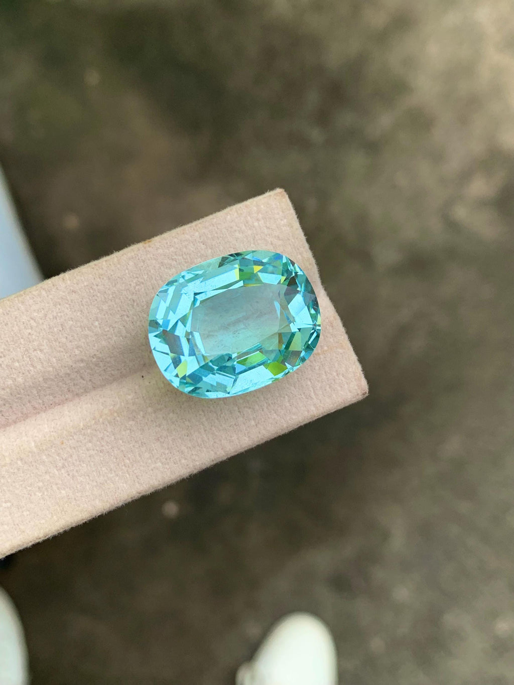 31.69 Carat Aquamarine Gemstone: Cushion Cut, Blue Beryl From Brazil