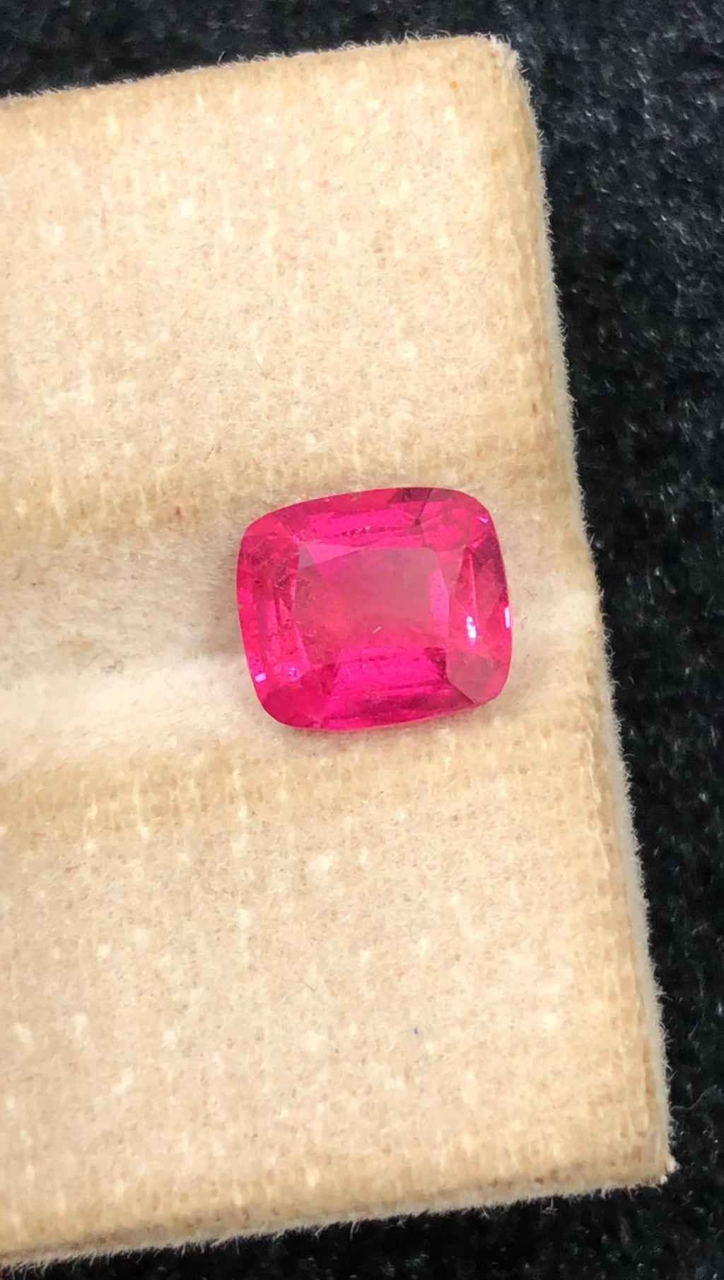 Pink Rubellite 1.70ct Cushion Cut Loose Gemstone from Afghanistan