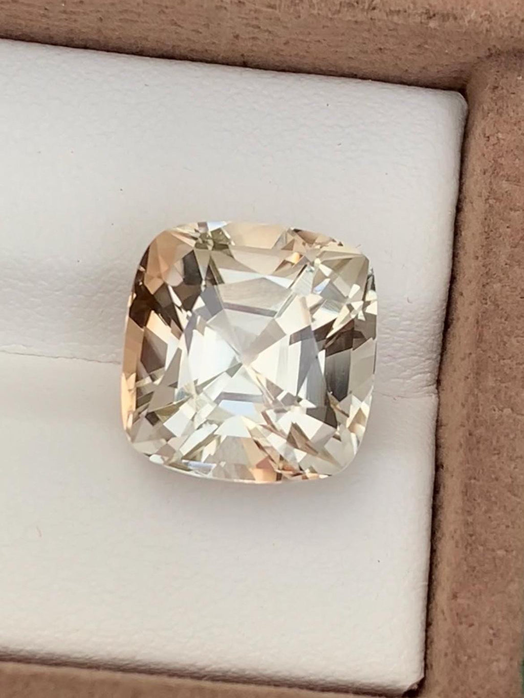Golden Topaz 12.80ct Fancy Cushion Cut – Skardu Pakistan