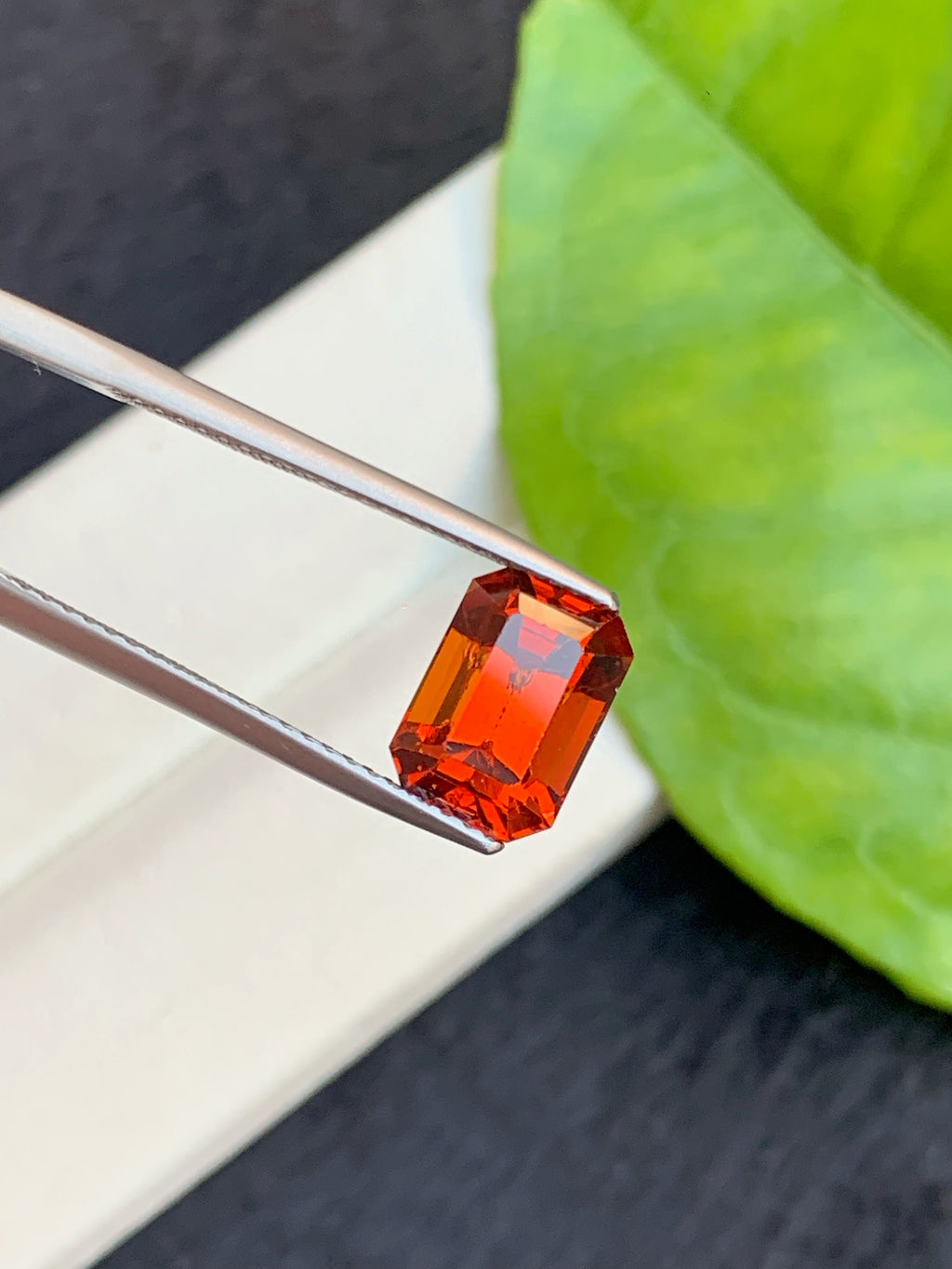 Emerald Cut Mandarin Garnet: Natural Fanta Color Gemstone (3.50 Carat)