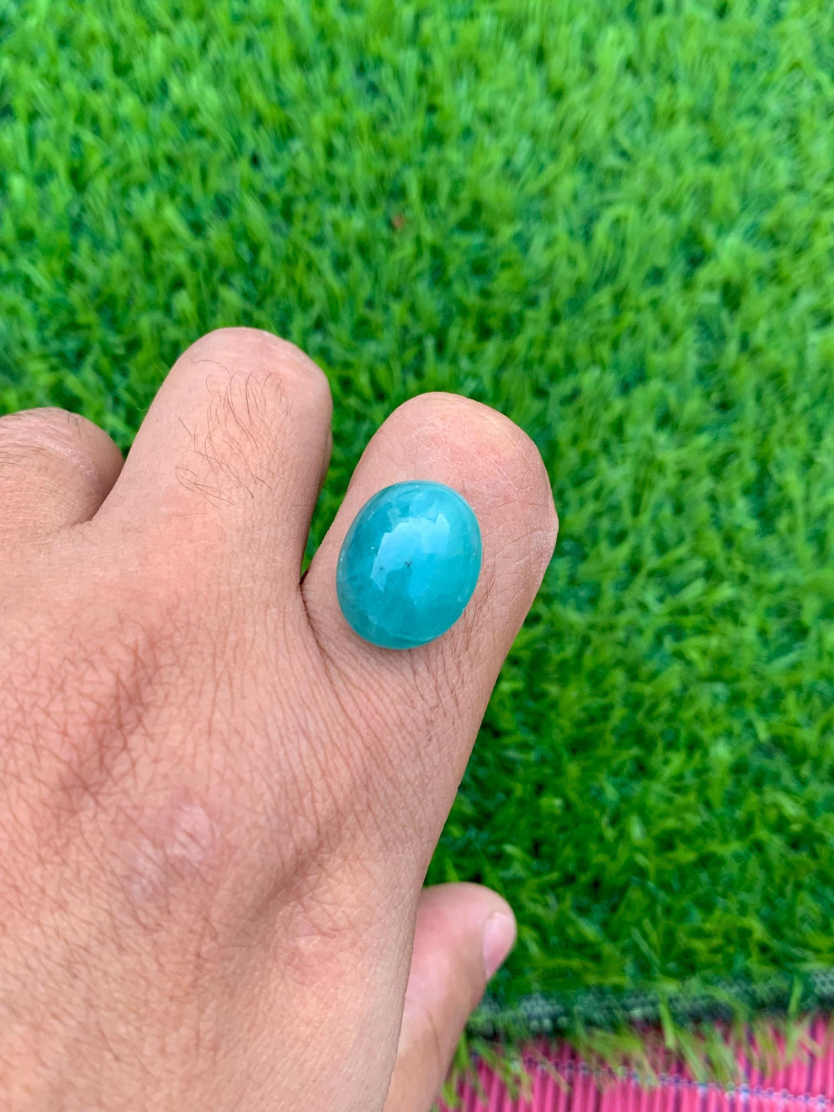 Grandidierite Cabochon: Rare Bluish-Green Gemstone, Madagascar Origin, 11.55 CT